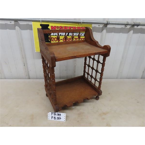 Vintage Oak Peg + Ball Small  Stand 10" x 13.5" x 19" 