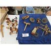 Image 1 : Assorted Wooden Thread Spools + Misc. Spinning Wheel Parts