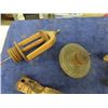 Image 2 : Assorted Wooden Thread Spools + Misc. Spinning Wheel Parts