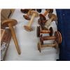 Image 6 : Assorted Wooden Thread Spools + Misc. Spinning Wheel Parts