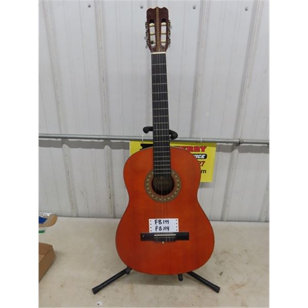 Hondo Model H308 Acoustic Guitar with Stand