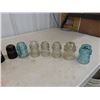 Image 4 : 15 Assorted Glass + Porcelain Insulators ; Blue, Clear, Brown