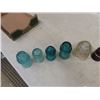 Image 8 : 15 Assorted Glass + Porcelain Insulators ; Blue, Clear, Brown