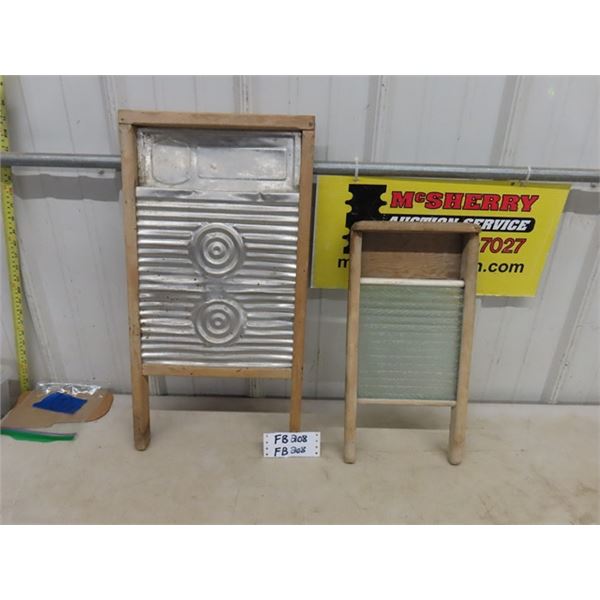 Aluminum Soap Saver Washboard + Small Glass Washboard