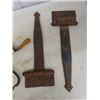 Image 2 : Large Set of Barn Hinges, Tongs, Coping Saw, Wooden Level, plus more