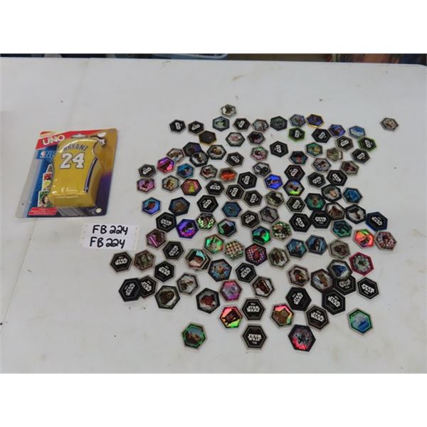 Topps Star Wars 6 Sided Plastic Tokens - Large Quantity - Possible POGS?? 