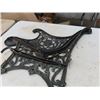 Image 5 : Cast Iron Bench Seat Ends- 1 is Broken but Piece is there