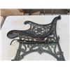 Image 6 : Cast Iron Bench Seat Ends- 1 is Broken but Piece is there