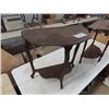 Image 6 : 2 Wooden 1/2 Moon Stands - Largest 12" x 23" x 24" 