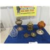 Image 1 : Coal Oil Lamps - 2 Complete + Extra Parts