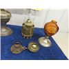 Image 4 : Coal Oil Lamps - 2 Complete + Extra Parts