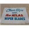 Image 1 : Atlas Wiper Blade Metal 2 Sided Sign 16" x 23" 