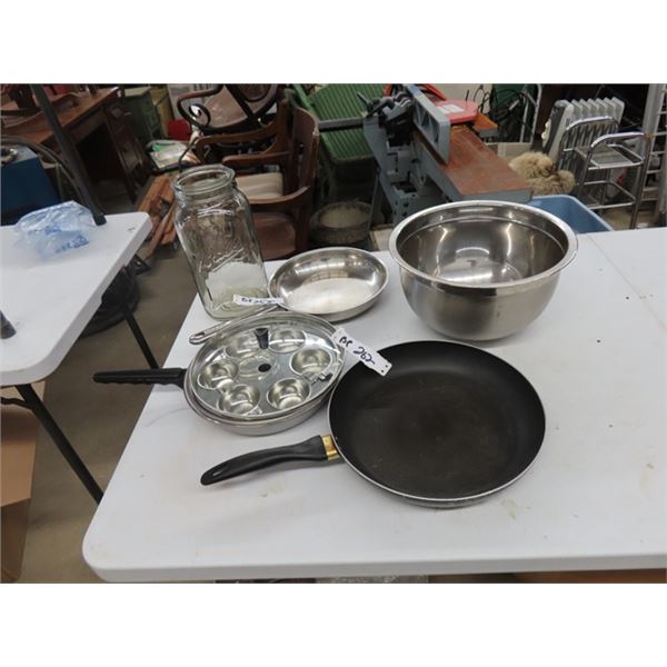 Mixing Stainless Steel Bowl, Frying Pan, Large Ball Sealer