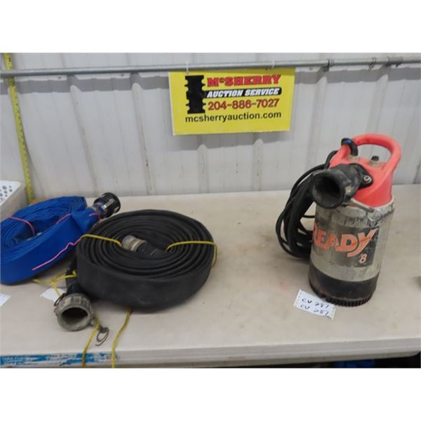 Flyght Ready 8 120V 2" Submersible Pump with (2) 50' Hoses