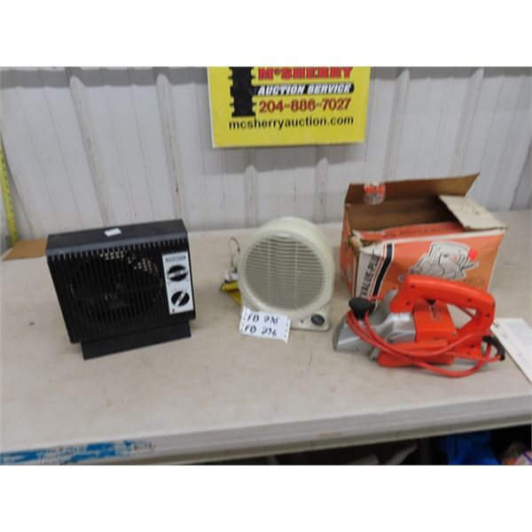 (2) 1500 Watt Electric Heaters & B+D Power Planer