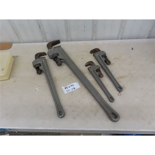 4 Aluminum Pipe Wrenches 36" 