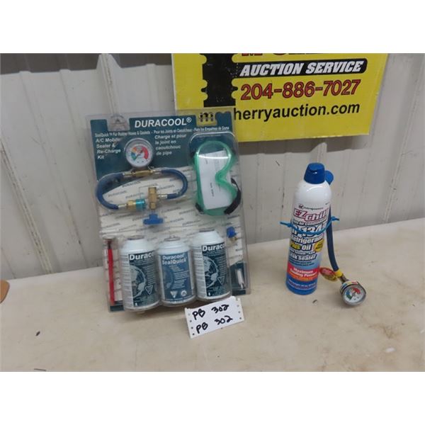 New Duro Cool AC Recharge Kit + EZ Chill Refrigerant