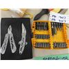 Image 2 : New Pocket Knife Utility Tool Set, Screwdriver Bits, Drill Bits, Trouble Light, Air 