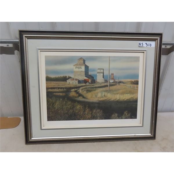 Spring Water Saskatchewan Elevator Framed Print by George Jenkins 24" x 30" 