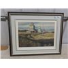 Image 1 : Spring Water Saskatchewan Elevator Framed Print by George Jenkins 24" x 30" 