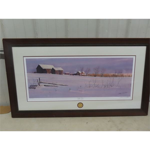 Ducks Unlimited Prints ' Coffee Time' by Dave Beckett, Signed 24" x 43" 