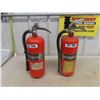 Image 1 : 2 Flag Dry Chemical Fire Extinguishers - 1 still charged, Other reads empty