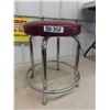 Image 1 : Small Chrome Stool with Vinyl Seat 14" x 19" 