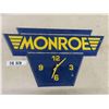 Image 1 : Plastic Monroe Shocks Battery Operated Clock - Not Tested, Small Crack 14" x 25" 