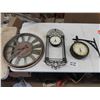 Image 1 : 3 Assorted Battery Operated Clocks - Largest 26" Wide