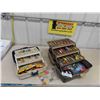 Image 1 : 2 Plano Fishing Tackle Box Full of; Hooks, Lures, Lines - some New, Line Weights