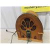 Image 4 : Modern Vintage Style Cathedral Radio / Cassette Player + Carved Walking Stick 
