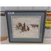 Image 1 : Framed Print - Beverley - Cowboys at Campfire with Wagon 21" x 23.5" 