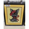 Image 2 : 2 Needle Point Dog Framed Pictures 16" x 18" 