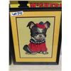 Image 3 : 2 Needle Point Dog Framed Pictures 16" x 18" 