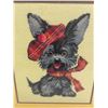 Image 4 : 2 Needle Point Dog Framed Pictures 16" x 18" 