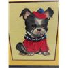 Image 5 : 2 Needle Point Dog Framed Pictures 16" x 18" 