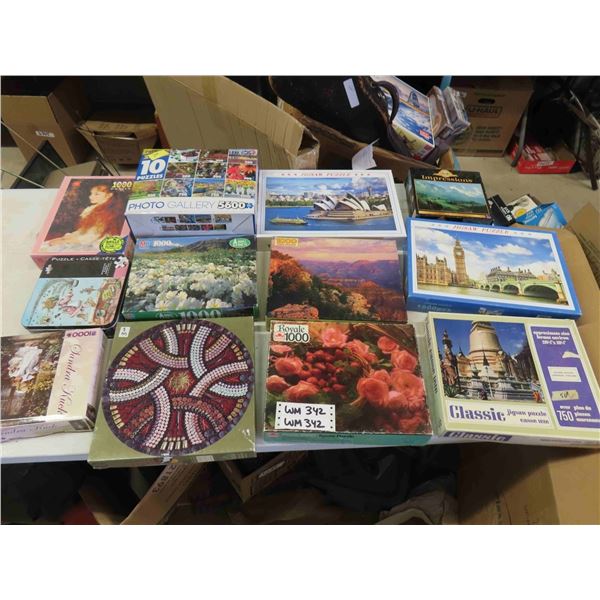 12 Assorted Jig Saw Puzzles - Get Ready for Rainy Summer Days! 