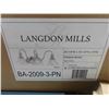 Image 3 : Langdon Mills 3 Lamp Fixture - New, Lithonia Lighting 14" Dome Light, Oak Elongated 