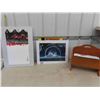 Image 1 : 2 Matted Prints Ready for Framing - Largest 20.5" x 27.5", Magazine Rack with 