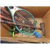 Image 4 : Electronic Battleship, Backpacks, Croquet Whickets + Tennis Racket