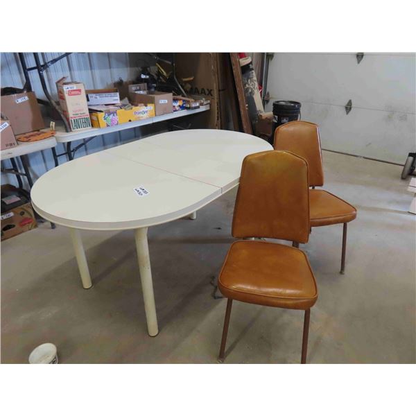 Kitchen Table 30" x 36" x 59" with 2 Vinyl Upholstered Chairs