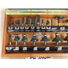 Image 3 : Mastercraft 20pcs Router Bit Set in Wooden Box - Like New