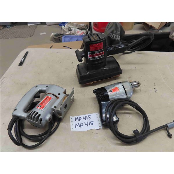 B+D Jig Saw, 3/8" Drill, Craftsman Sander - All Electric