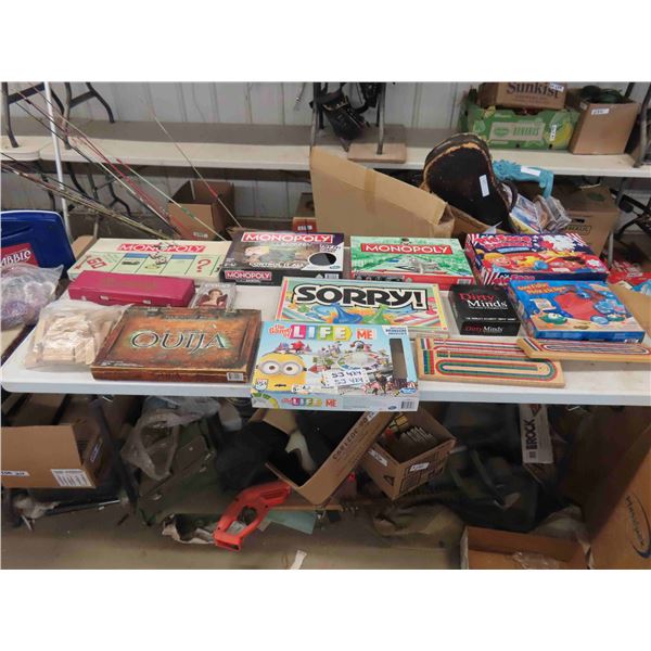 Various Board Games ; Ouija, Life, Monopoly, Sorry, Pieface, plus more