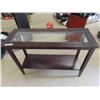 Image 1 : Sofa Table with Glass Top 16" x 30" x 43" 
