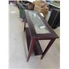 Image 2 : Sofa Table with Glass Top 16" x 30" x 43" 