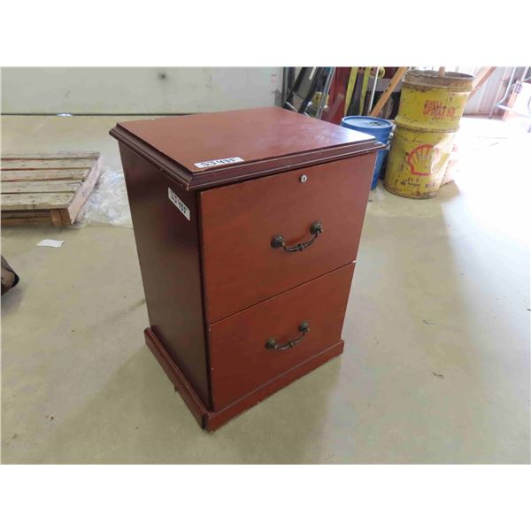 Solid Wood 2 Drawer File Cabinet - NO Key - 16  x 20  x 27  