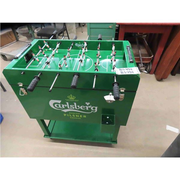 Amazing Carlsberg Cooler/Foosball Table on Wheels 15" x 27" x 33" 