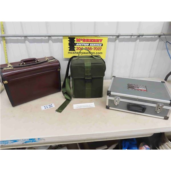 Padded Army Transport Case, Aluminum Tool Suitcase, Large Brief Case