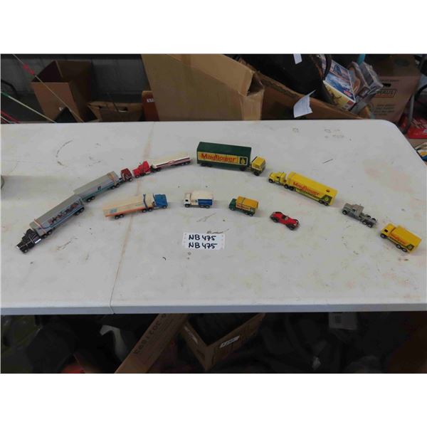 Assorted Die Cast Semi Trucks + Cargo Trucks - Many are Mayflower